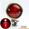 Brass LED License Brake Tail Light Lamps for Harley Chopper Bobber