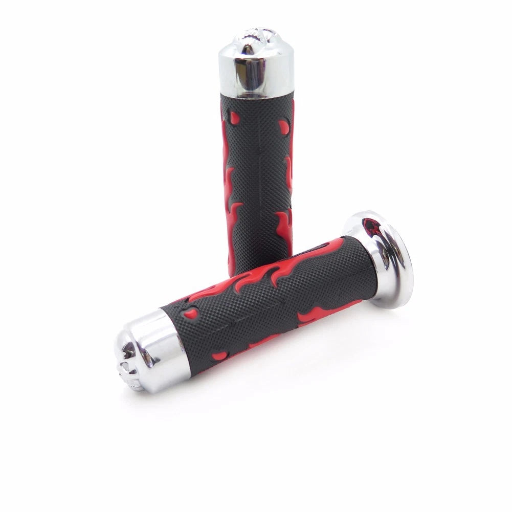 Comfort Red Rubber Hand Grips for Honda CB (25mm, 1")