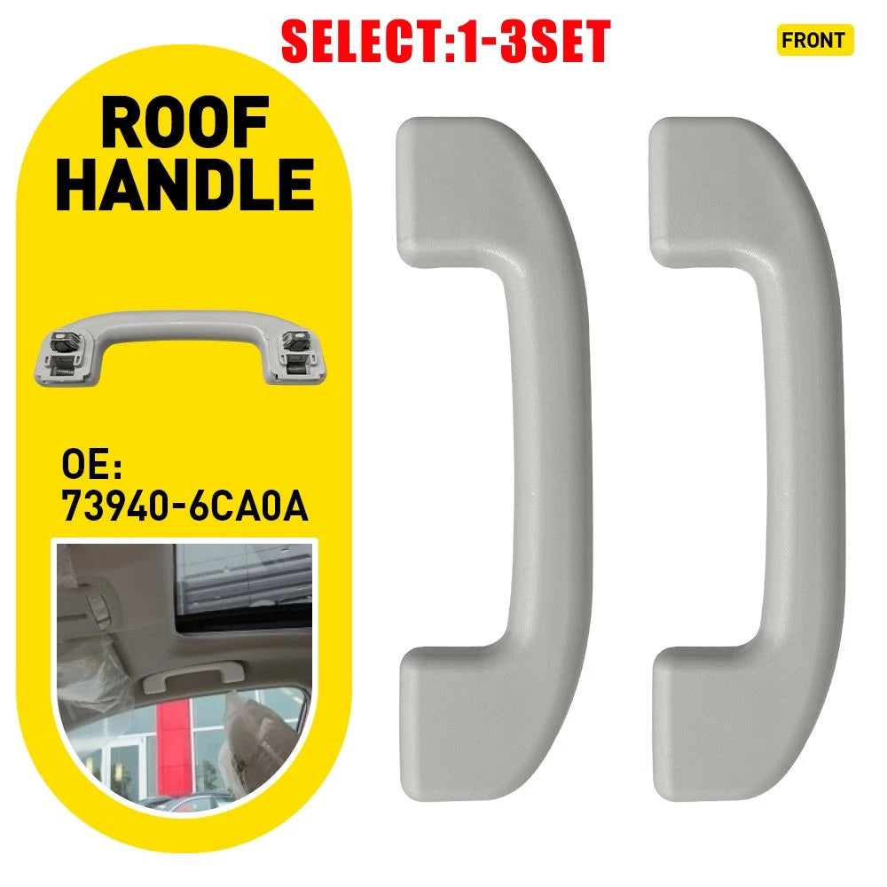 2X Gray Upper Roof Grip Grab Handle for Nissan Altima (2013–2023) Sentra (2013–2019)