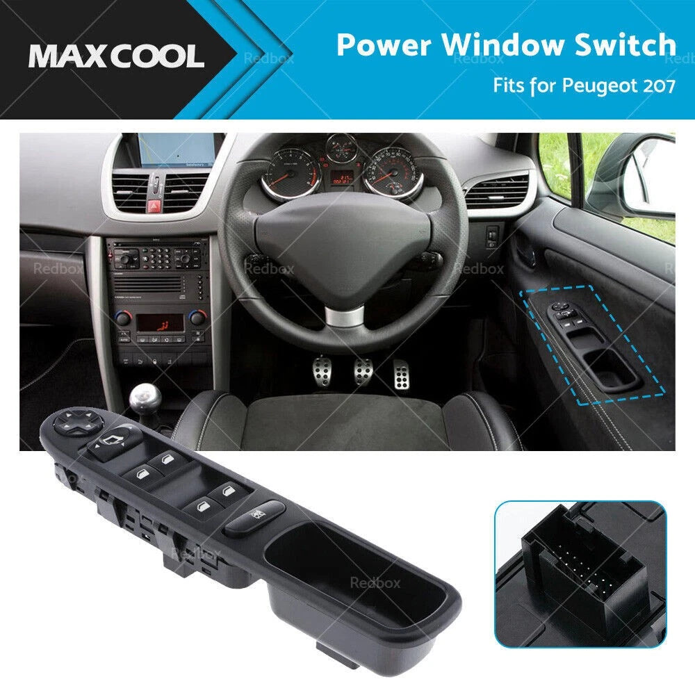 Power Window Switch Front Right for Peugeot 207 (2006–2014) 6554.QG