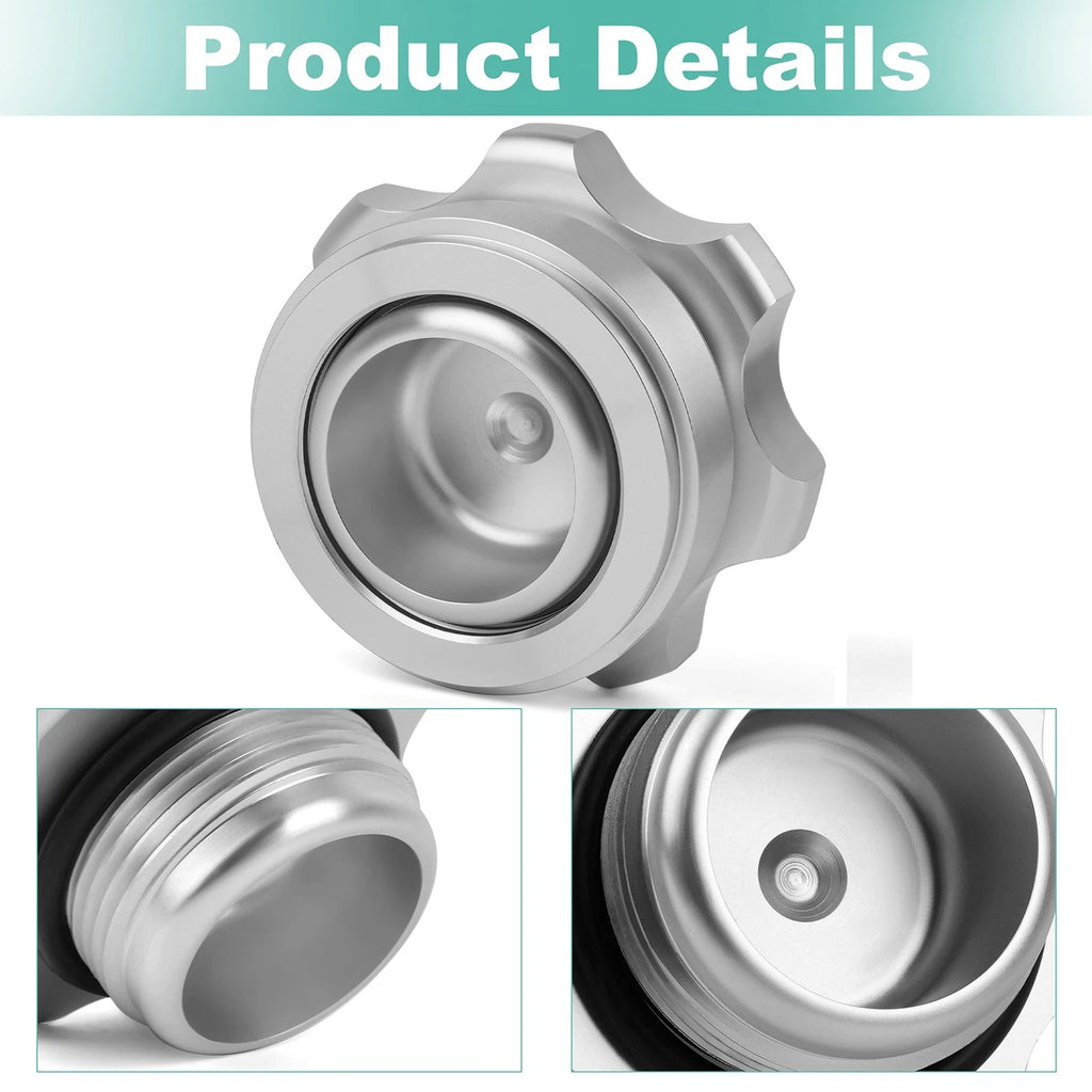 Silver Fill Plug Cap & Aluminum Bung Kit for Universal (1-3/8" Opening)