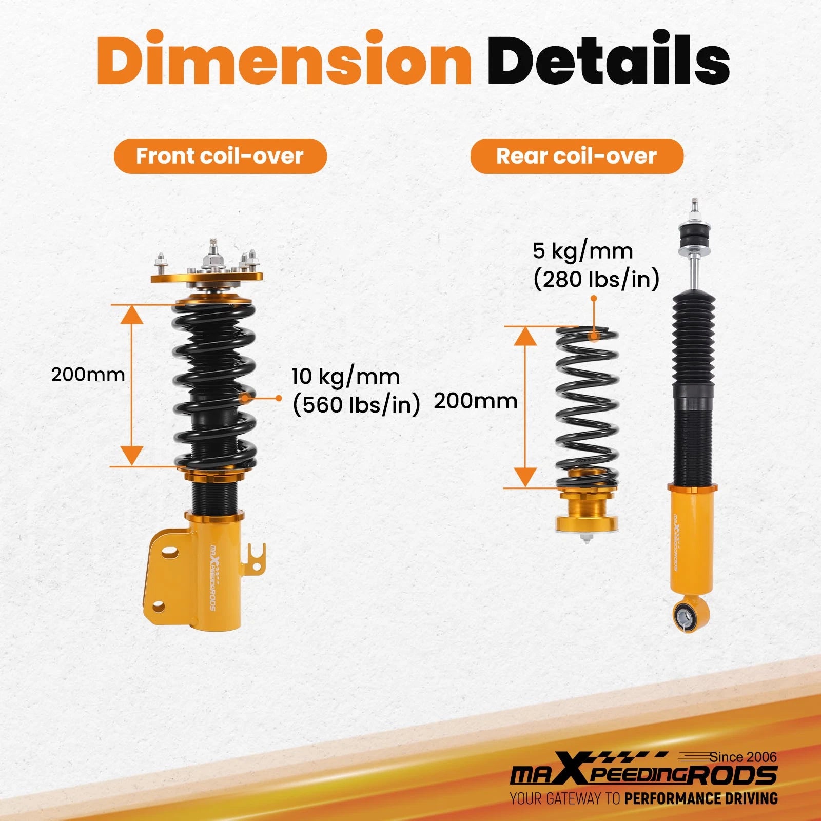 Adjustable Coilover Suspension Kit for Scion xB (2004-2006)