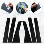 Door Pillar Post Window Trim for Honda CR-V (2012-2016) Glossy Black Set
