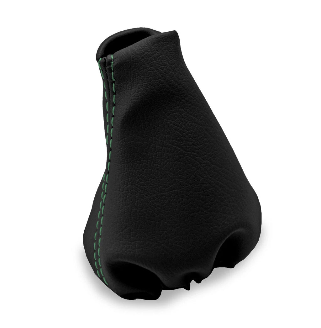 Leather Manual Shift Boot Cover for BMW E21 E12 (1975–1984) Black Green Stitch