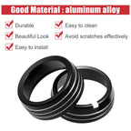 Set of 4 AC Switch Knob Cover Ring Trim for Dodge Ram 1500 