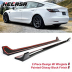 Side Skirts Extension for Tesla Model 3 (2017–2023) Glossy Black