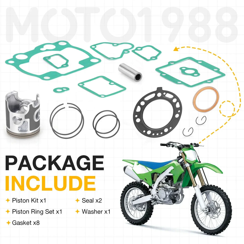 Top End Rebuild Kit 66.4mm Piston + Ring + Gasket for KX250