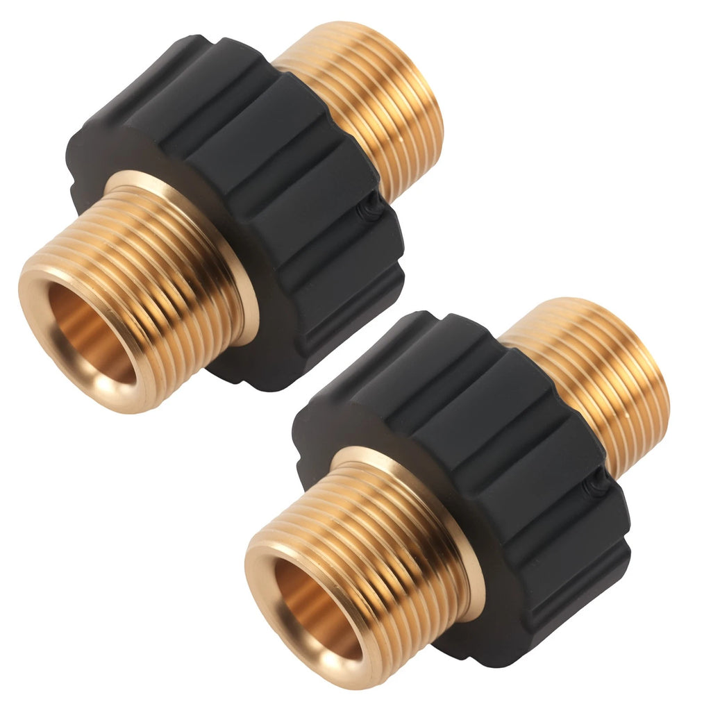 Brass Pressure Washer Fitting for M22 14mm Male Thread Hose Adapter (2PCS)