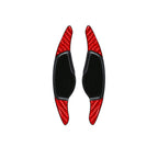 Steering Wheel Shift Paddle Extensions for BMW 1 2 3 4 5 6 7 Series (Carbon Red)