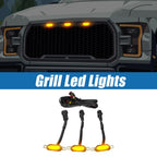 LED Front Grille Lights for Ford F150 F250 F350 (2015–2023) - Amber