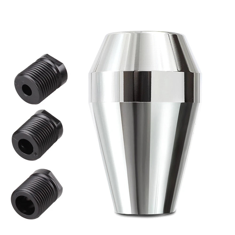 Aluminium Silver Gear Shift Knob for Universal Manual Shifter Lever