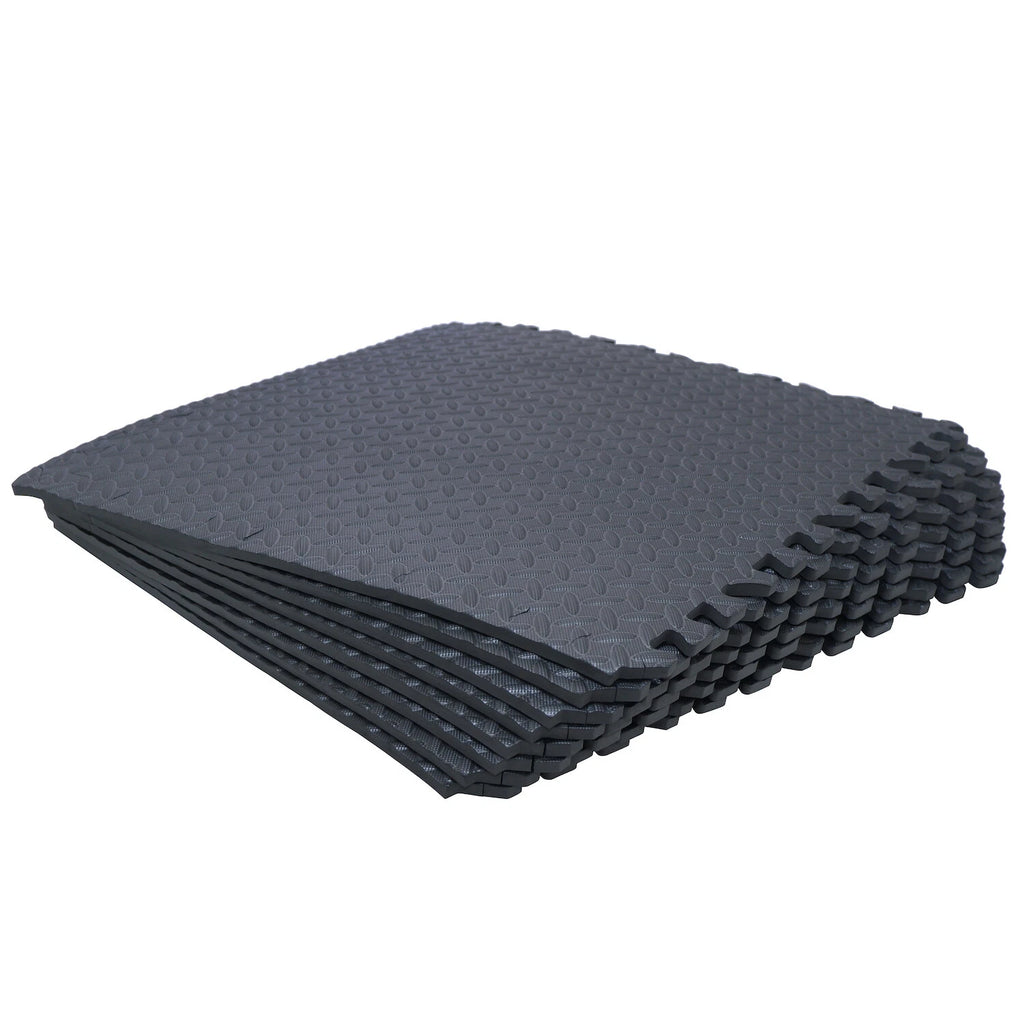 8PC EVA Foam Exercise Tiles Floor Mat for Gym Fitness Yoga (24x24)