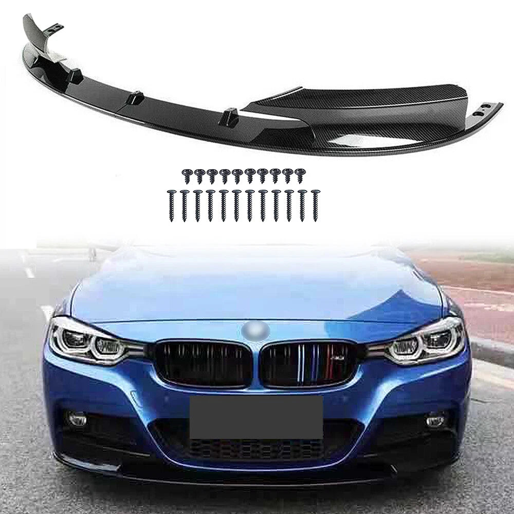 Carbon Fiber Front Bumper Lip Spoiler for BMW F30 3 Series (2012–2018)