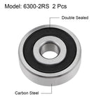Set of 4 Deep Groove Ball Bearings 6300-2RS for Various Models (10x35x11mm)