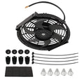 10" Electric Cooling Fan 2400RPM Push Pull for Universal Radiator System Black