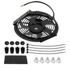 10" Electric Cooling Fan 2400RPM Push Pull for Universal Radiator System Black