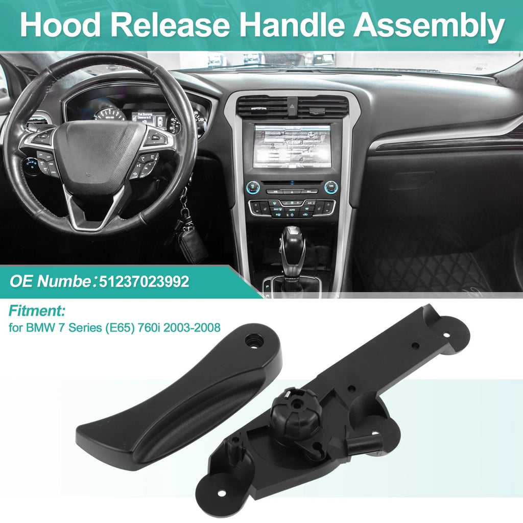 Hood Latch Release Handle for BMW 7 Series (E65) 760i (2003–2008) No. 51237023992