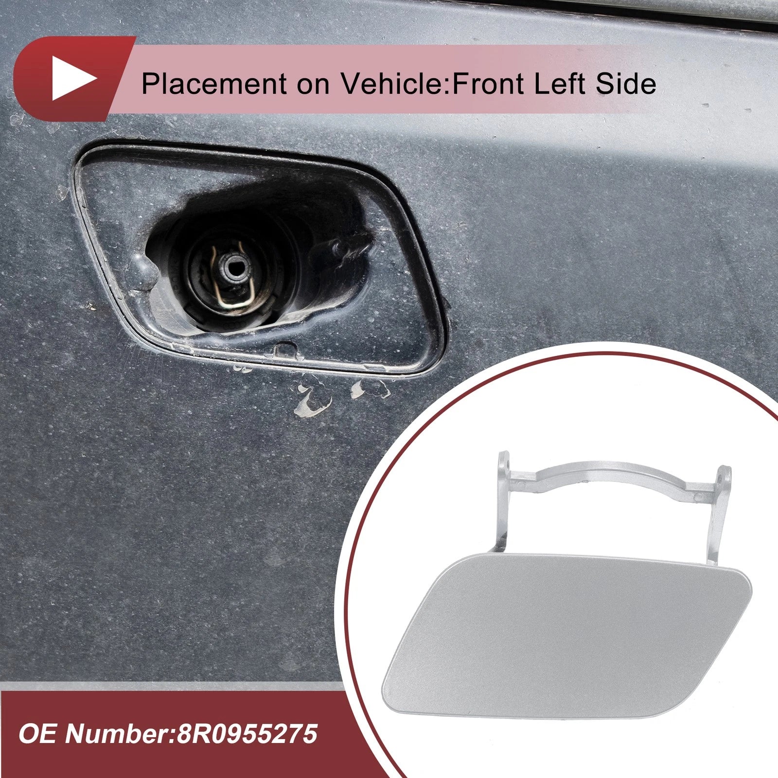 Front Left Washer Nozzle Cover Cap for Audi Q5 (2009–2012) 8R0955454A