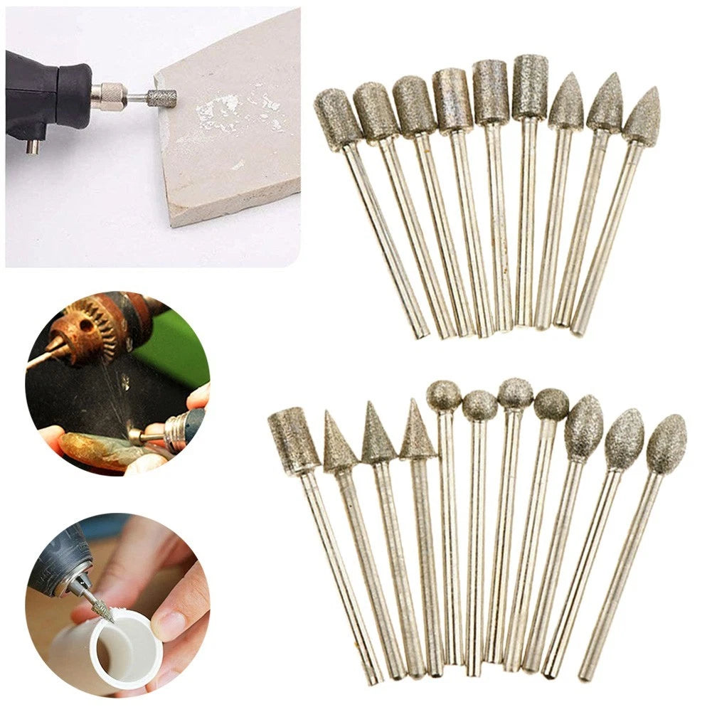 20pcs Stone Carving Set Grinding Heads for Rotary Tool Accessories