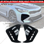 Front Bumper Side Vent Grill Blade Trim Cover for KIA Stinger (2017-2023)