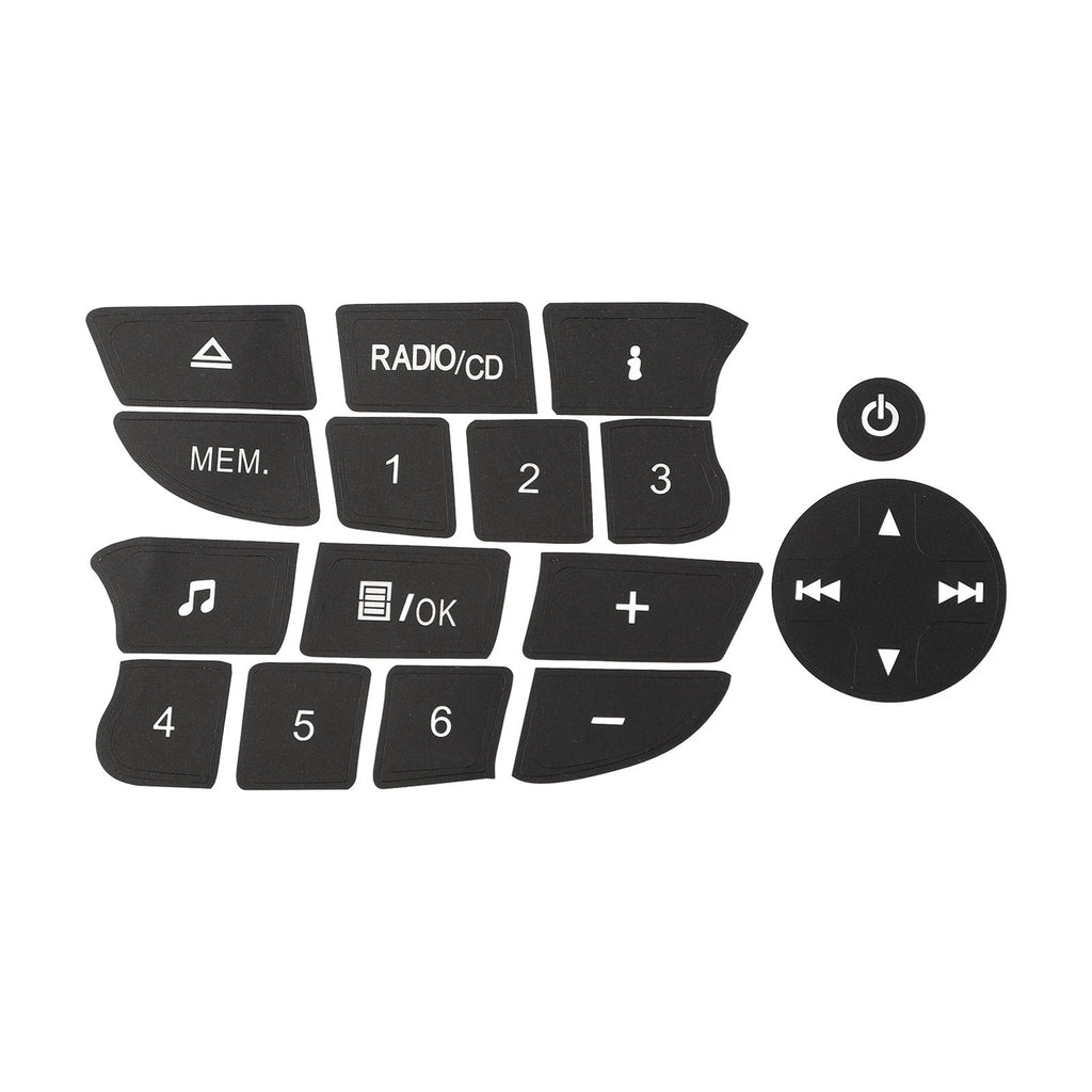 Button Sticker for Renault Clio (2009–2011) - Black Car Decal