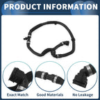Radiator Hose for BMW X3 (2018–2019), X4 (2019) 2.0L L4 No. 17127535542 Rubber