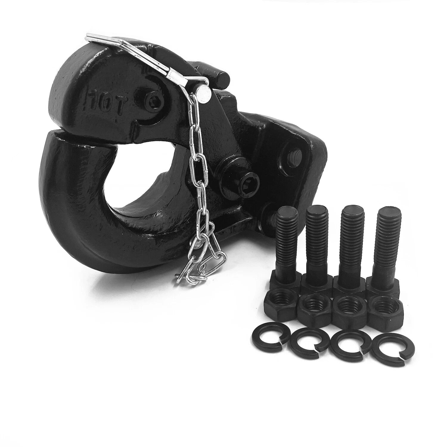 10-Ton Heavy Duty Pintle Hook for Trailer Towing (Rigid Mount)
