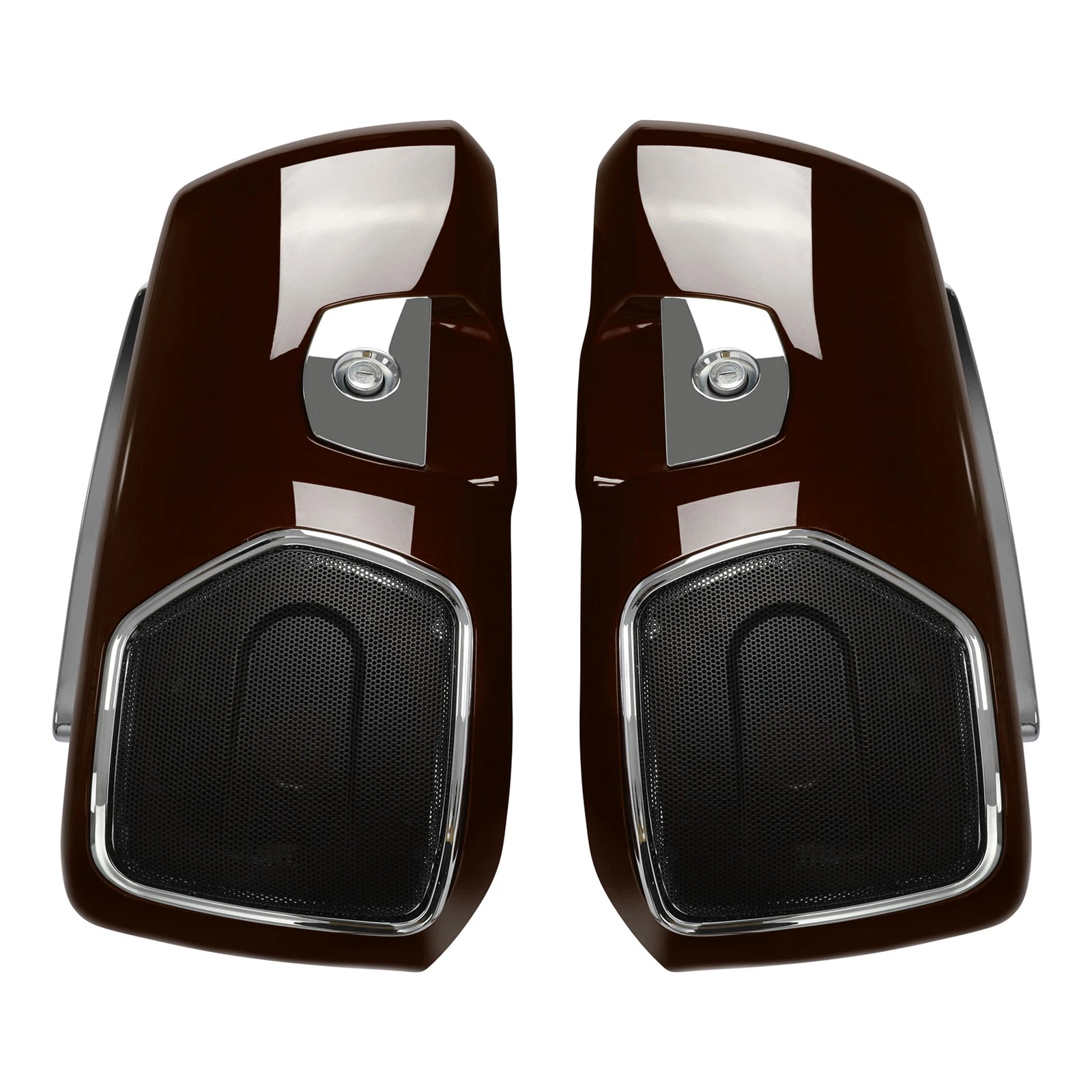 Hard Saddlebags Speaker Cutout for Indian Challenger (2019–2025) Dark Walnut