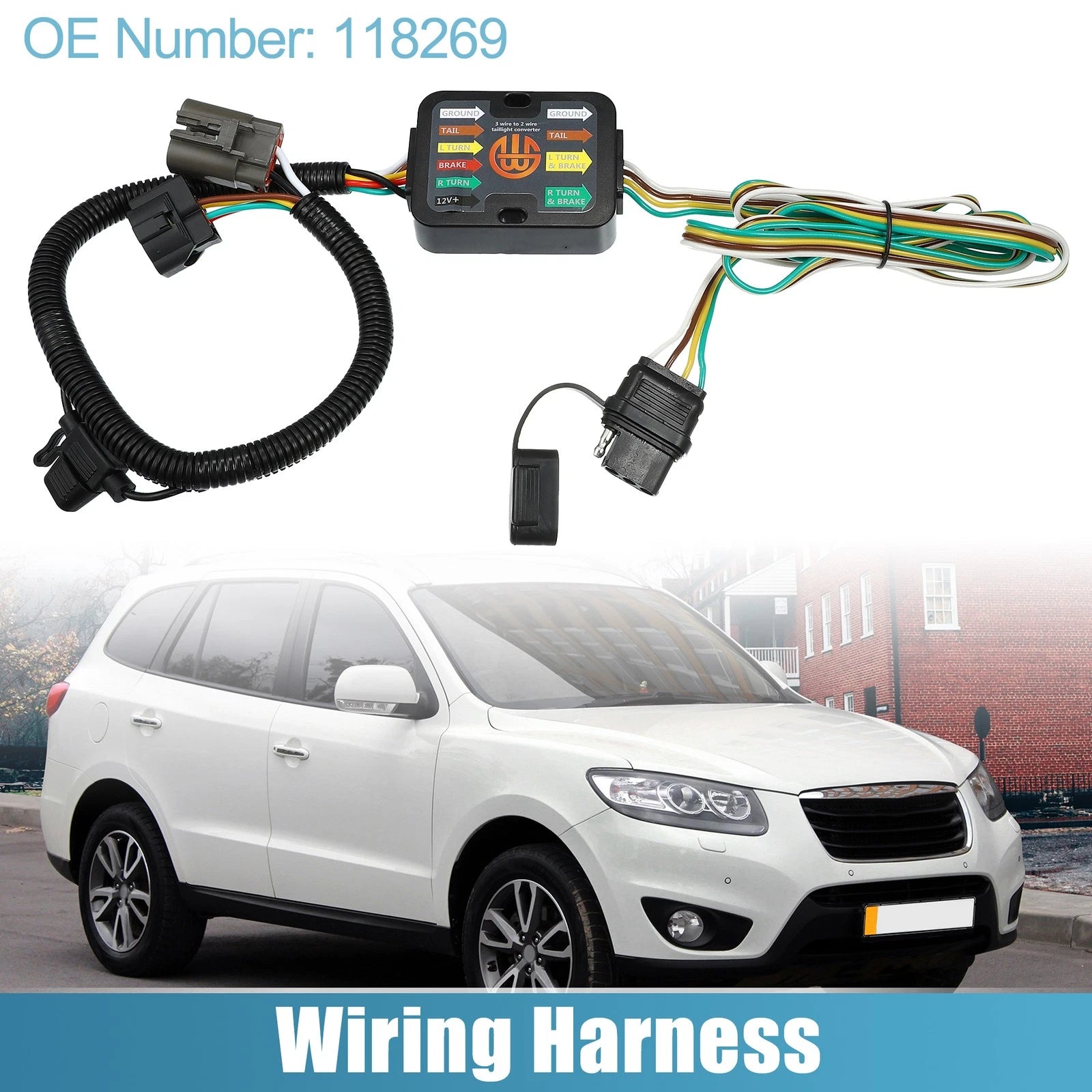 Set of 4 118269 Vehicle Side 4-Pin Trailer Wiring Harness for Kia Sorento (2011–2020)