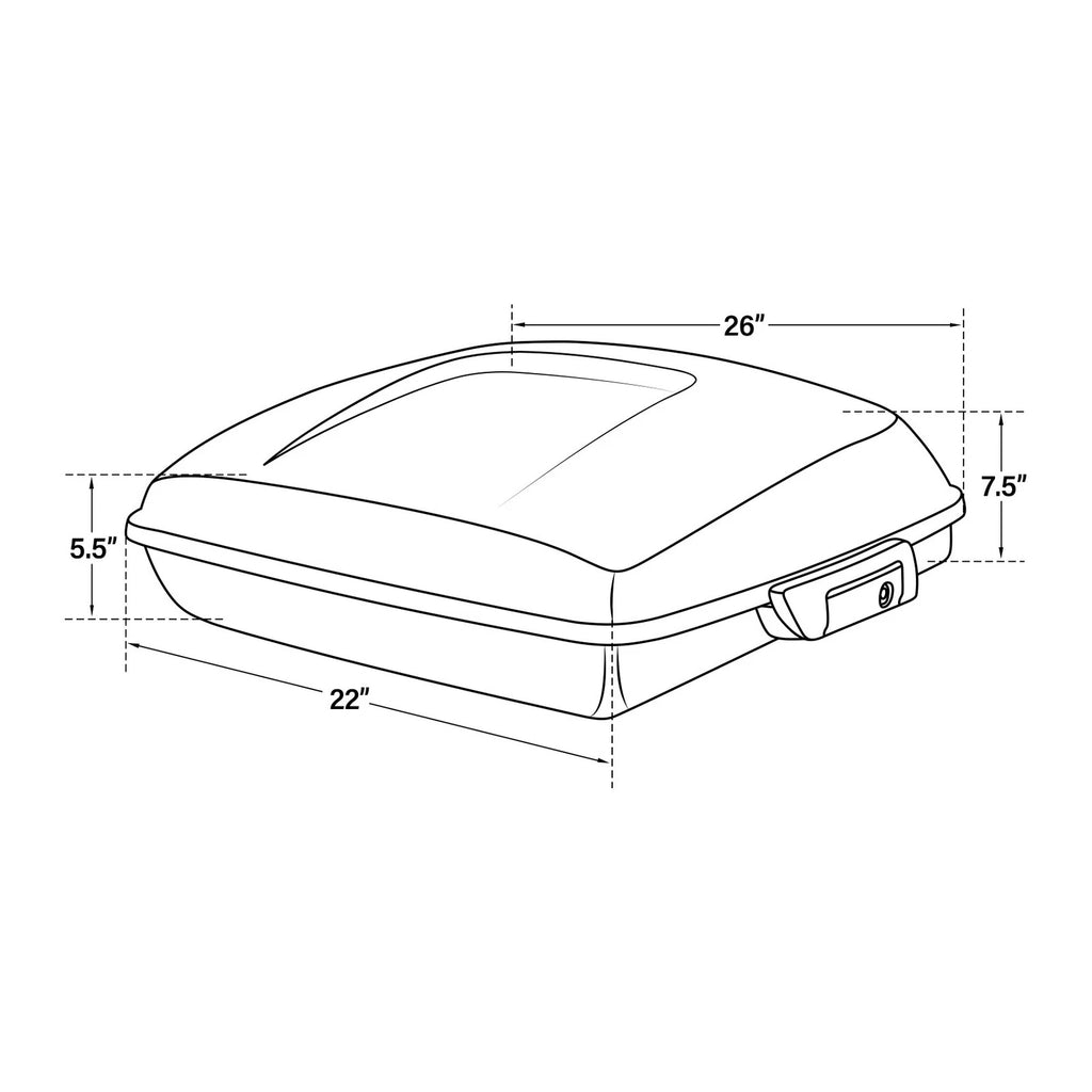 Razor Trunk Pad Mount Rack Plate for Harley Touring Street Road Glide (2009–2013)