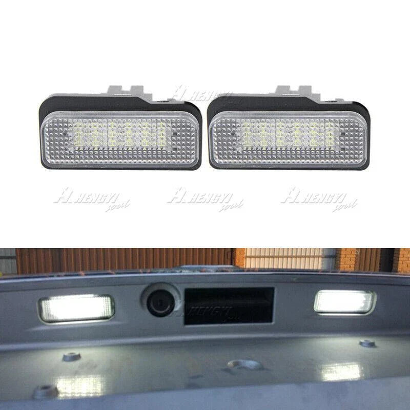 White LED License Plate Lights Lamp for MB R171 W203 W211 W219 (2004–2010)