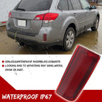 Set of 2 Red Lens Rear Bumper Tail Light Reflectors for Subaru Outback