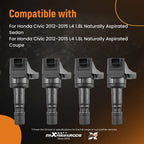 Set of 4 Ignition Coils for Honda Civic/Acura ILX (2012–2015)