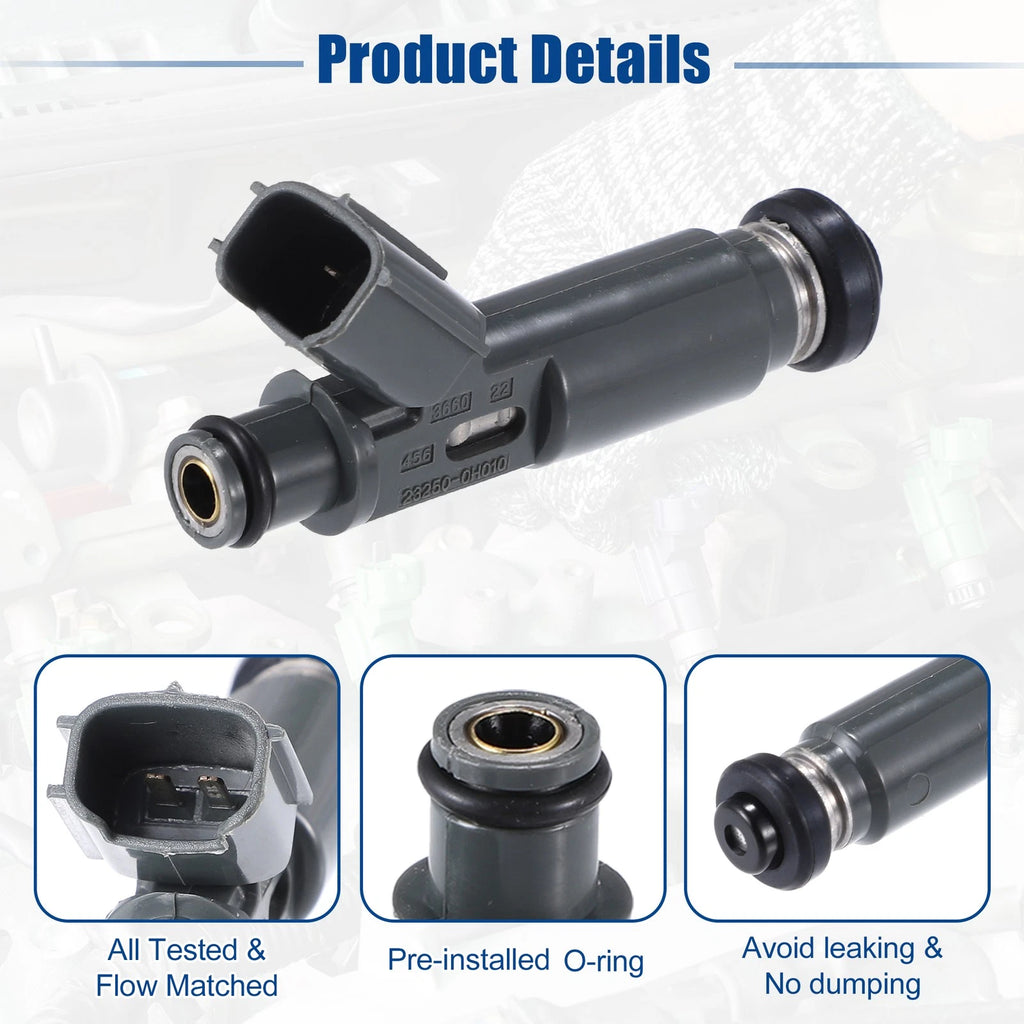 Set of 4 Fuel Injector Nozzles for Toyota Camry 2.4L (2002–2004) 23209-0H010