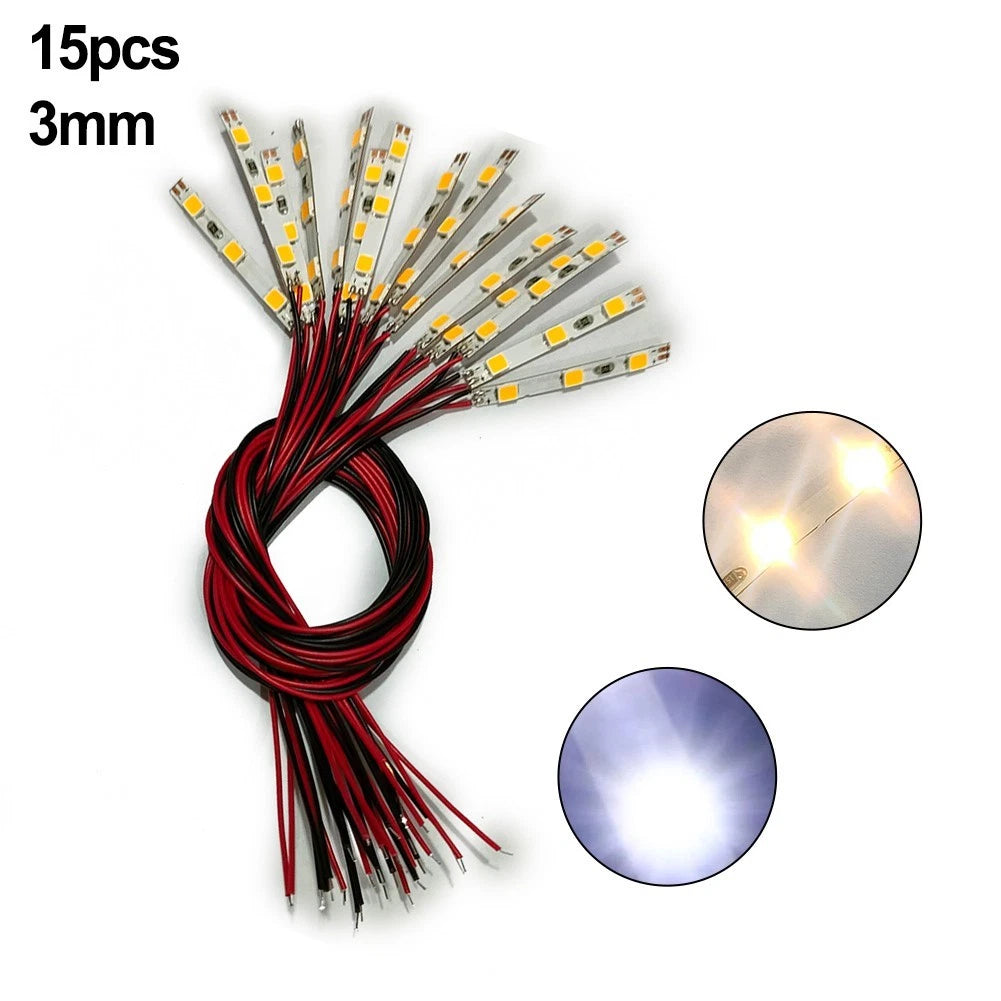 LED Light Strip for Dollhouse Toys (15pcs, 20mA/30mA, AC/DC)