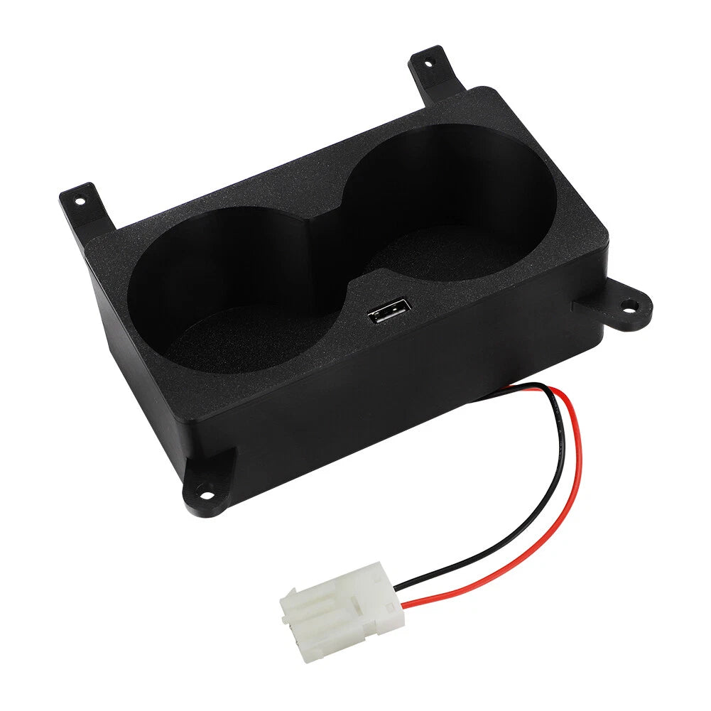 Center Console Cup Holders for BMW E38 (1995–2001) - 24W USB Charger
