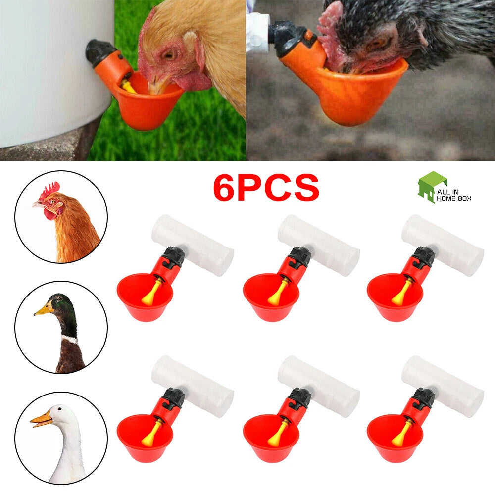 6x Automatic Poultry Water Drinkers for Chickens