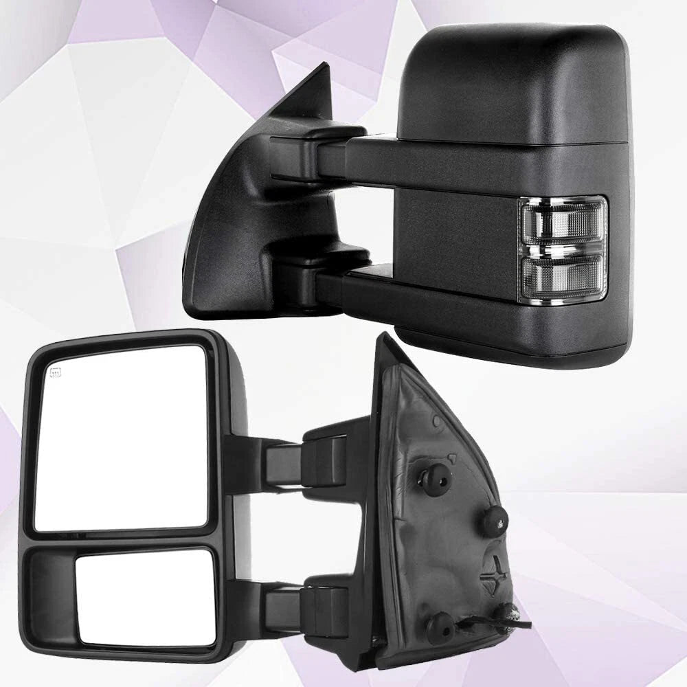 Power Heated Turn Signal Tow Mirrors for Ford F250-F550 Super Duty (1999–2007)