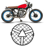 6.5" Motorcycle Headlight Mesh Grill Protect Side Mount Cover for CG125 GN125
