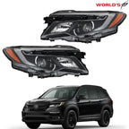 Set of 2 LED Low Beam + DRL Headlights for Pilot Elite, Passport (2016–2021)