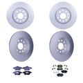 Hella Front & Rear Low-Met Disc Brake Pad Kit for Audi A3 (2006–2013)