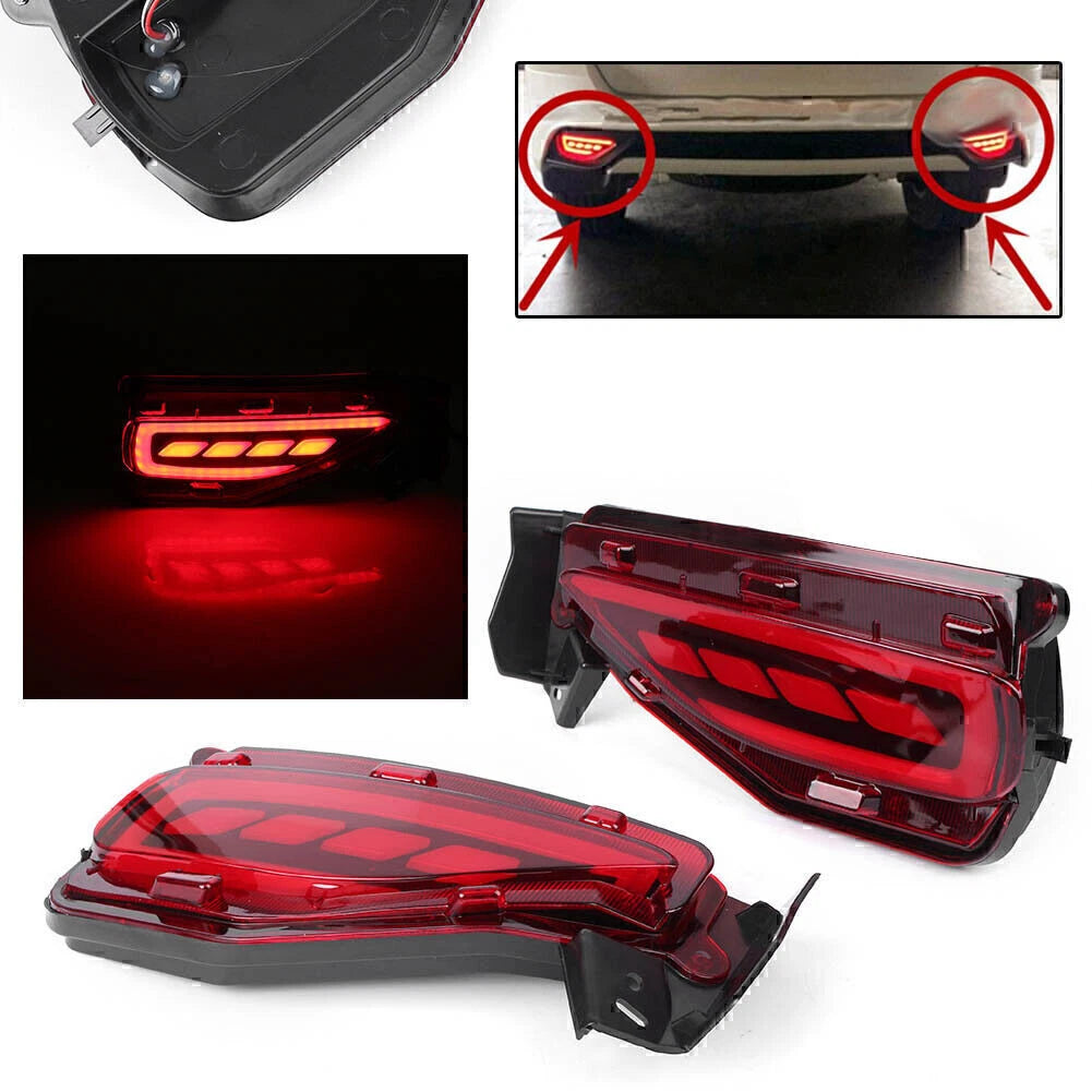 LED Rear Bumper Lamp Fog Brake Tail Light for Toyota Fortuner (2015–2017)