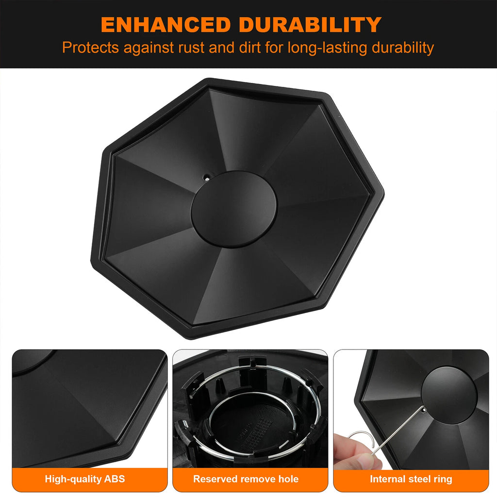Set of 4 Wheel Hub Center ABS Caps for Tesla Cybertruck (2023–2024)