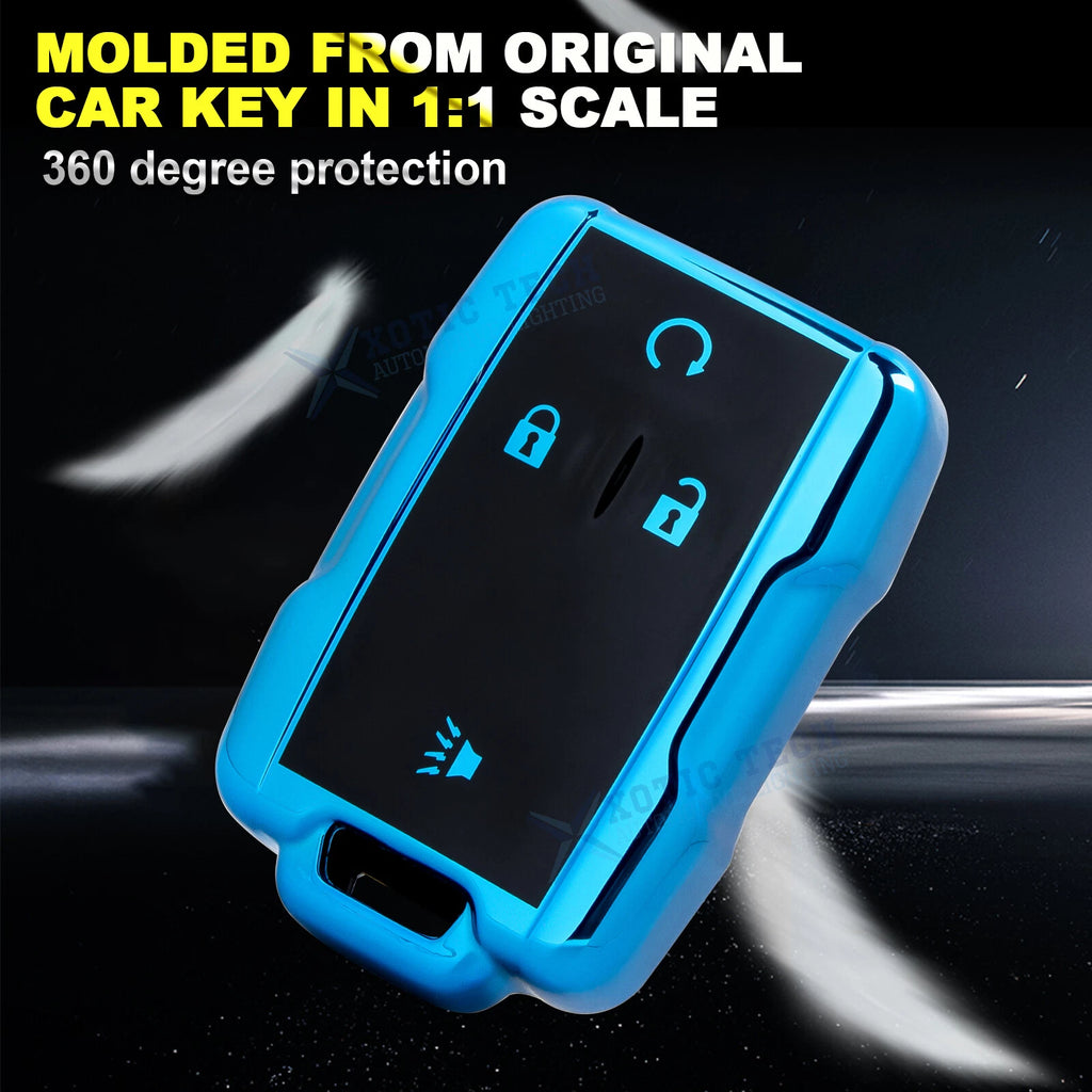Keyless Fob Case Shell Soft TPU for GMC Sierra Yukon (2010-2019)