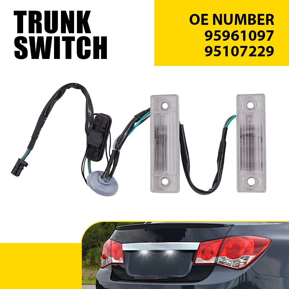 Rear Trunk Release Switch for Chevy Cruze (2011–2016) with License Plate Lamp