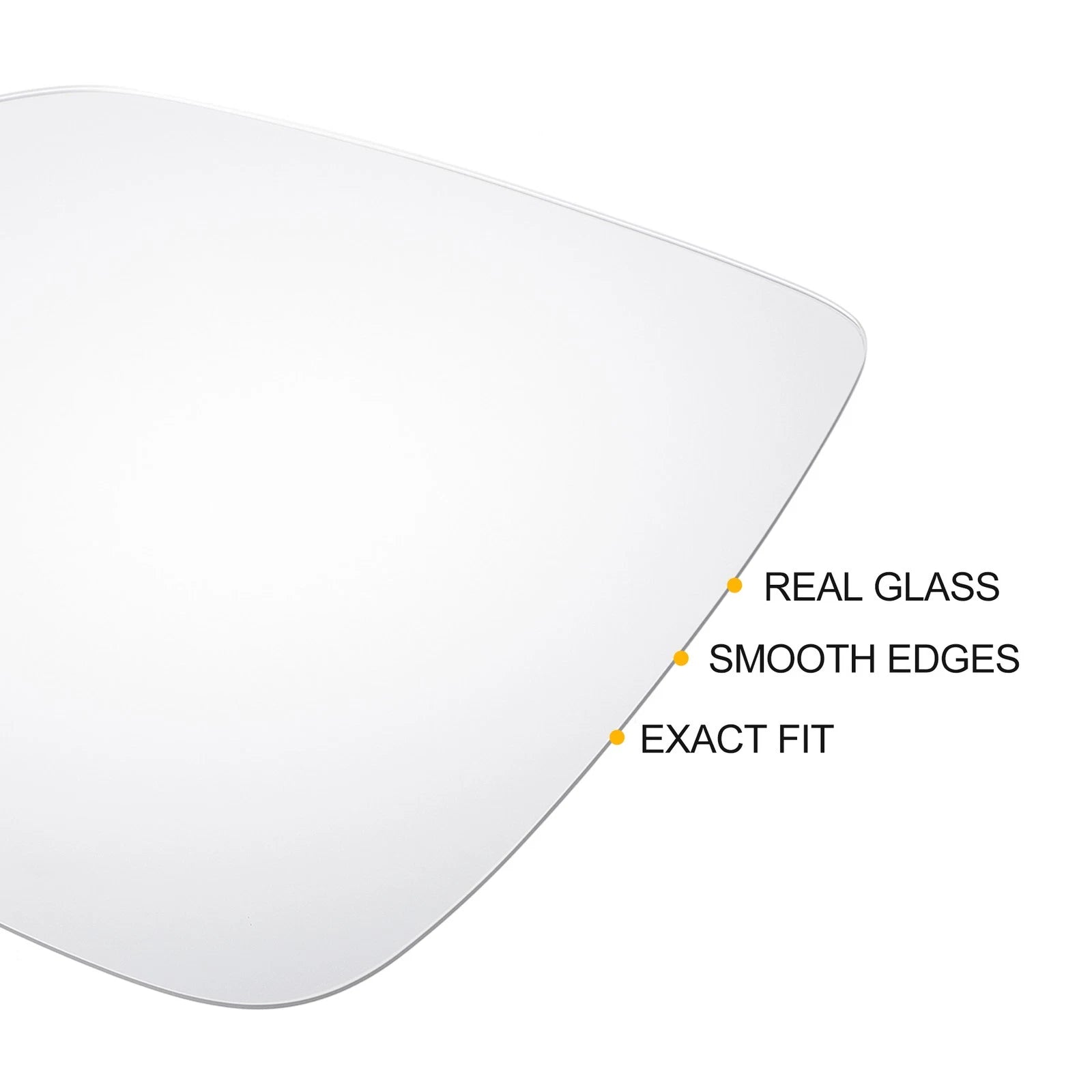 Left Side Heated White Mirror Glass for Audi Q7 (2009–2014)