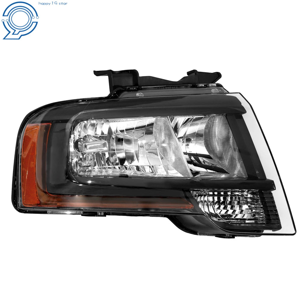 Set of 2 Halogen Headlights for Ford Expedition (2015-2017) Black