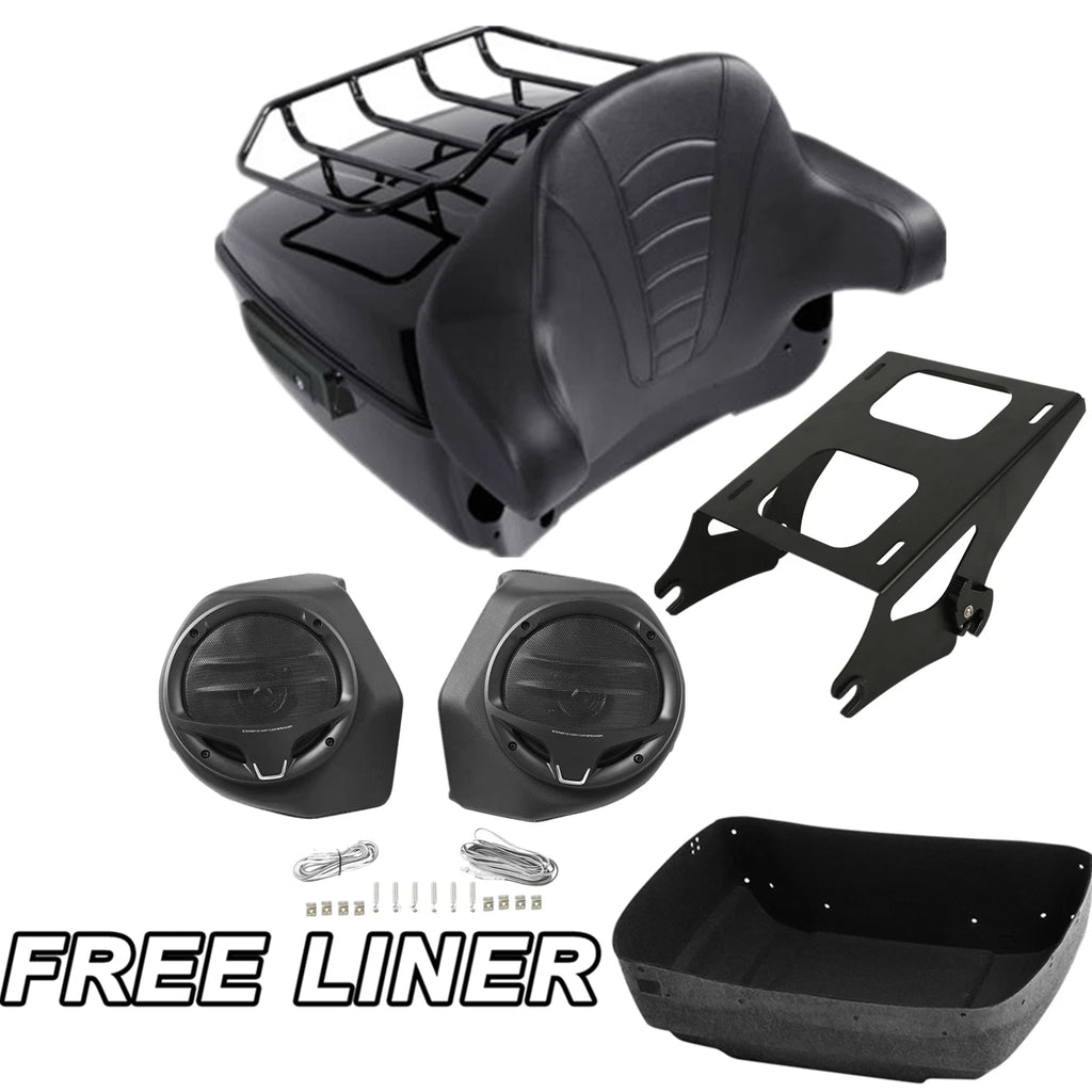 Trunk Rack Pad Speakers Mount for Harley Touring Glide (2014–2023)
