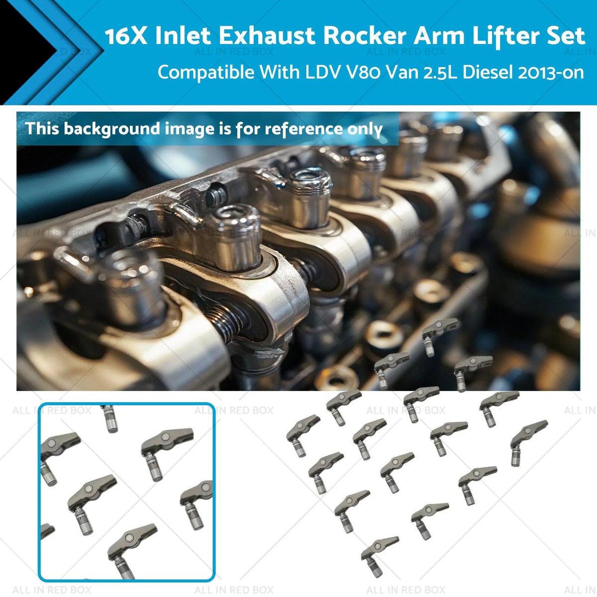 16X Inlet Exhaust Rocker Arm Lifter Set for LDV V80 Van (2013–Present)