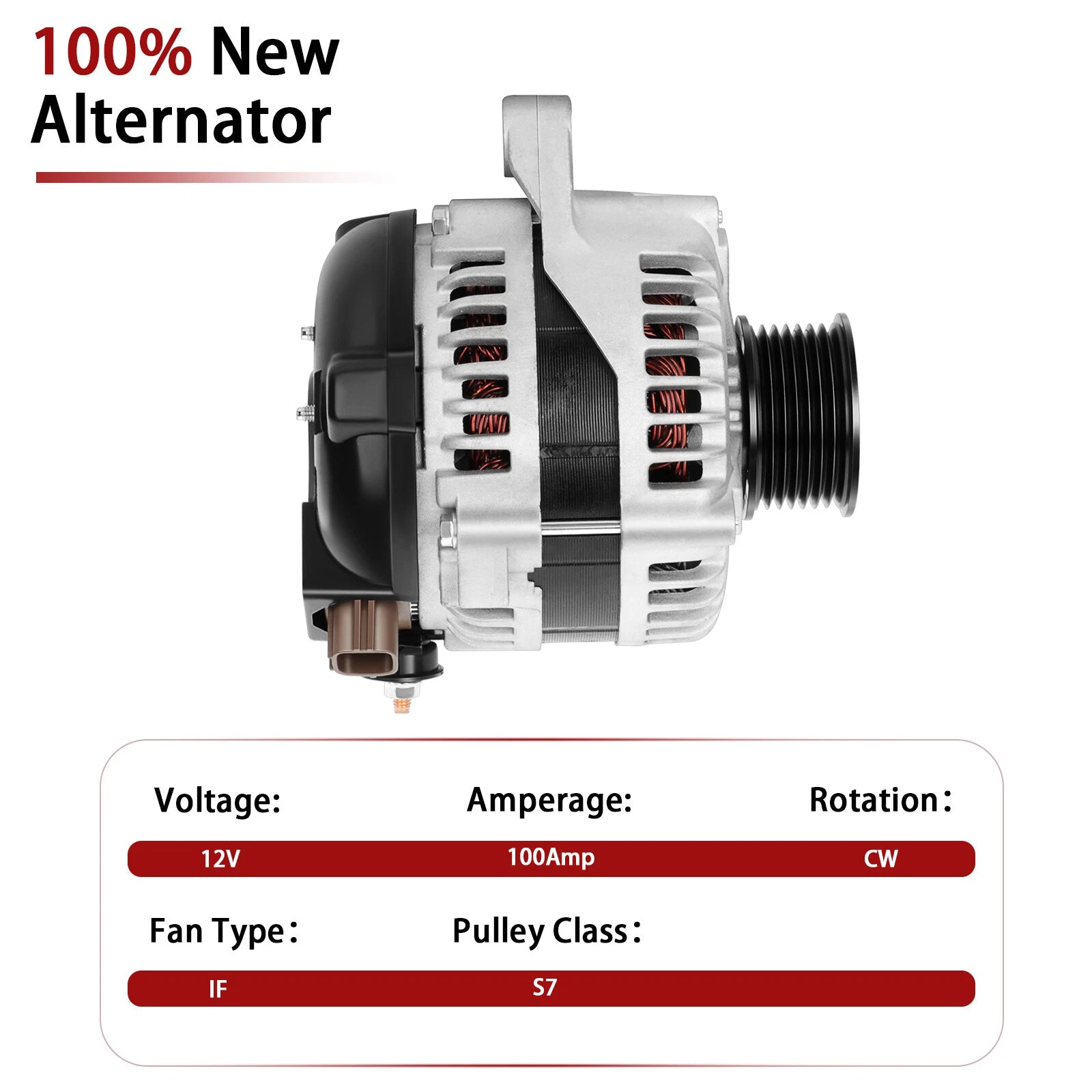 Alternator for Toyota RAV4 2.4L (2006–2008) 100Amp